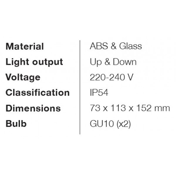 Ouachita 2xGU10 Outdoor Up-Down Wall Lamp Anthracite D15.2cmx11.3cm (80200644) Ouachita 2xGU10 Outdoor Up-Down Wall Lamp Anthracite D15.2cmx11.3cm (80200644)