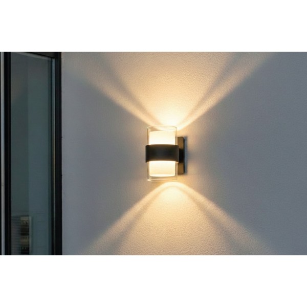 Athabasca LED 8W CCT Outdoor Wall Lamp Anthracite D:10,5cmx13,5cm (80203240)