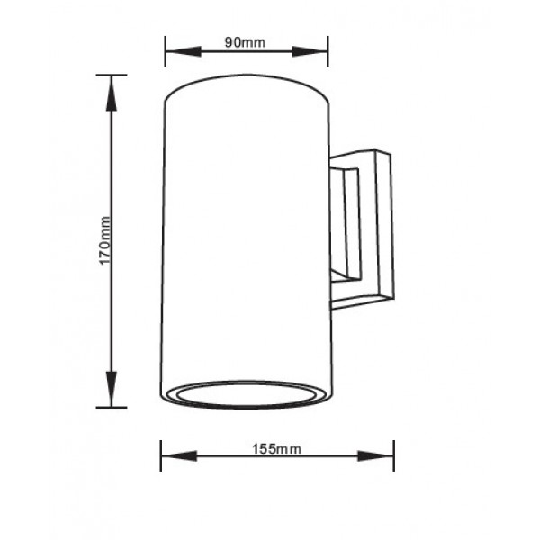 Candler E27 Up or Down Outdoor Light in White Color (80203724) Candler E27 Up or Down Outdoor Light in White Color (80203724)