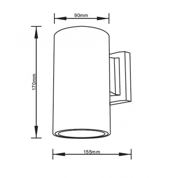 Candler E27 Up or Down Outdoor Light in Anthracite Color (80203744) Candler E27 Up or Down Outdoor Light in Anthracite Color (80203744)