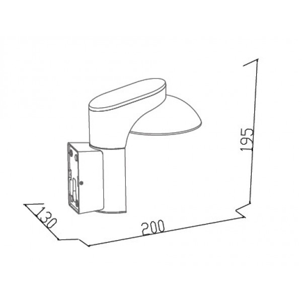 Wabash LED 7W 3CCT Outdoor Wall Lamp Black D:13cm (80208310)