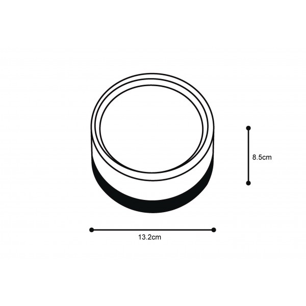 Ceiling LED 9W 3CCT Outdoor Ceiling Light black D:14cmx7,8cm (80301050)