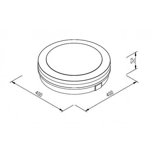Klamath mega LED 48W 3CCT Outdoor Ceiling Light White D:40cmx5,2cm (80301220)