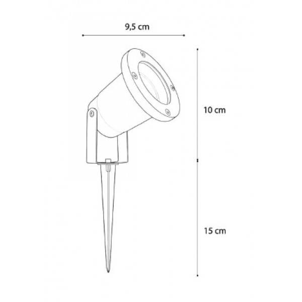 Mercury 1xGU10 Outdoor Spike Light Black D:9,5cm (80600514) Mercury 1xGU10 Outdoor Spike Light Black D:9,5cm (80600514)