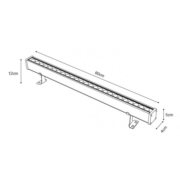 Acadia LED 24W RGB 3CCT Wall Washer Silver D:60cm (80700215)