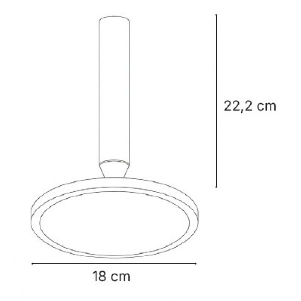 Κρεμαστό Φωτιστικό Σποτ LED 12W, 3CCT, Μαύρο, 120°, D:18x22.2cm (9092-Black)