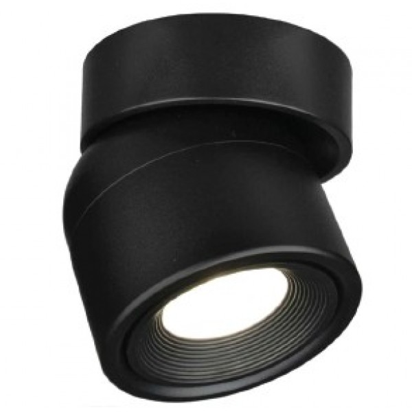 Φωτιστικό Σποτ Οροφής LED 7W, 3000K, Μαύρο, D:9x9,3cm (9096-Black)