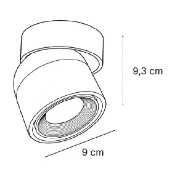 Φωτιστικό Σποτ Οροφής LED 7W, 3000K , Λευκό, D:9x9,3cm (9096-White)
