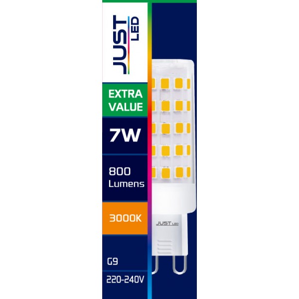 JUSTLed-LED Bulb G9 7W 880LM 3000K Θερμό (B090007011)