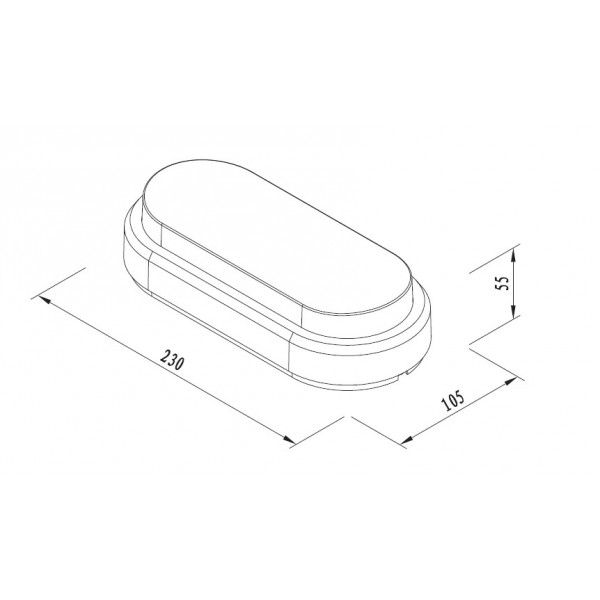 Echo LED 15W 3CCT Outdoor Wall Lamp Grey D:23cmx10.5cm (80202930)