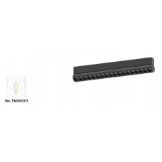 Γραμμικό Φωτιστικό LED 18W με Anti-glare Dots 3CCT 24° για μαγνητική Ράγα 220V  σε μαύρη απόχρωση D: 33,4x6x3,3cm (TM20070)