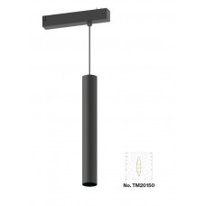 Κρεμαστό φωτιστικό LED 10W, 3CCT, 24°, για μαγνητική ράγα 220V  σε μαύρη απόχρωση D: 4x30cm (TM20150)