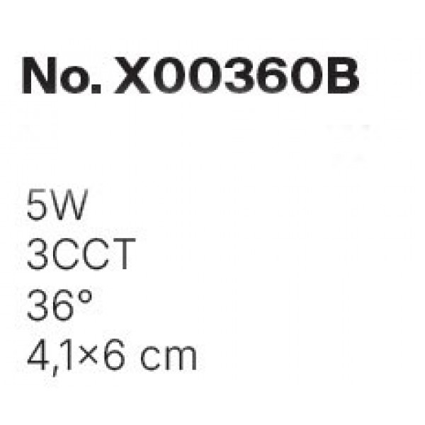 Downlight σποτ 5W 3CCT σε μαύρη απόχρωση D: 4.1x6cm (X00360B)