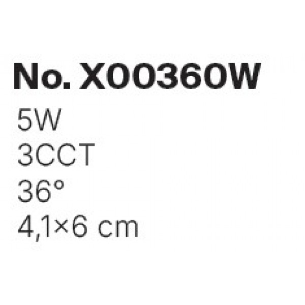 Downlight σποτ 5W 3CCT σε λευκή απόχρωση D: 4.1x6cm (X00360W)