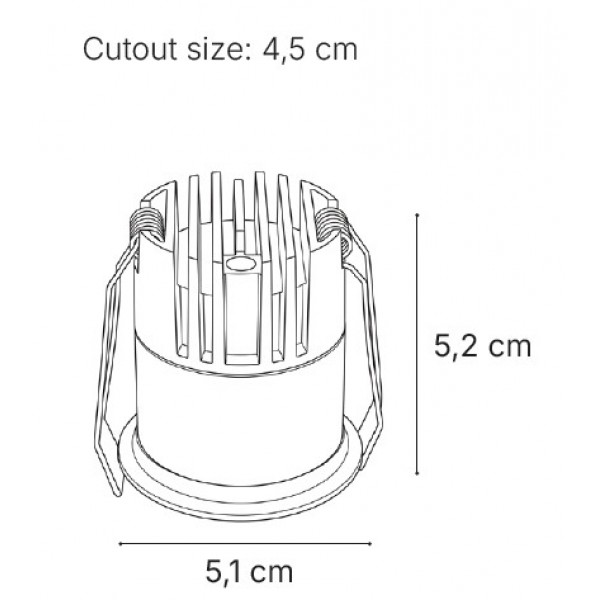 Downlight σποτ 9W 3CCT σε λευκή απόχρωση D: 5.1x5.2cm (X00370W)