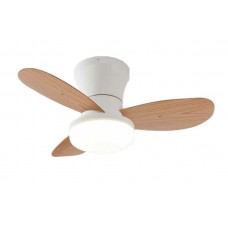  BAY Ανεμιστήρας Οροφής με LED 20W, DC Μοτέρ & Smart App - Λευκό/Ξύλο (102000910)