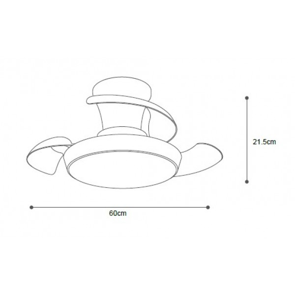 CLARK Ανεμιστήρας Οροφής με LED 24W, DC Μοτέρ & Smart App - Total White (102001110)