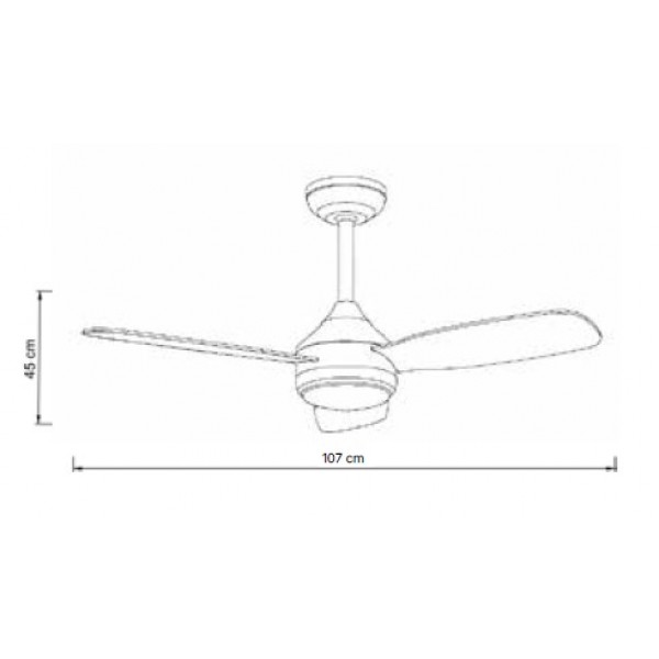 SIERRA Ανεμιστήρας Οροφής με LED 20W, DC Μοτέρ & Smart App - Λευκό/Ξύλο (102000810)