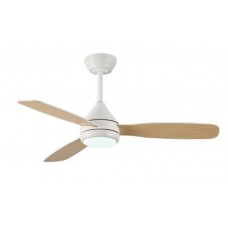SIERRA Ανεμιστήρας Οροφής με LED 20W, DC Μοτέρ & Smart App - Λευκό/Ξύλο (102000810)