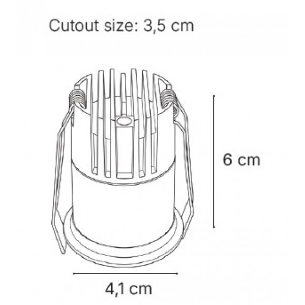 Downlight σποτ 5W 3CCT σε μαύρη απόχρωση D: 4.1x6cm (X00360B)