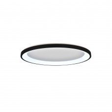 Πλαφονιέρα οροφής LED 28W 3CCT από μαύρο μέταλλο και ακρυλικό D:60x5cm (42044-B-Black)