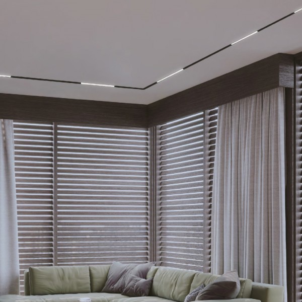 Γραμμικό φωτιστικό LED 12W 3000K για μαγνητική Mini ράγα σε μαύρη απόχρωση D:60cmx1,6cm (TMM0051-Black)