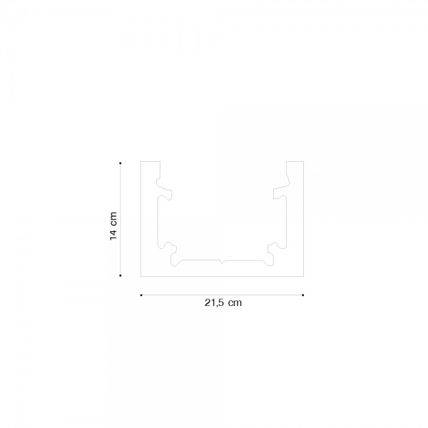 Mini μαγνητική ράγα σε μαύρη απόχρωση D:2m (TRM0010-Black)