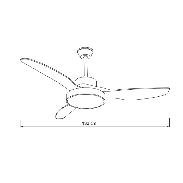 Nitinat 25W 3CCT LED Fan Light in Total White Color (102000290)