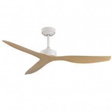 Trent - Fan in White and wooden Color (102000615)