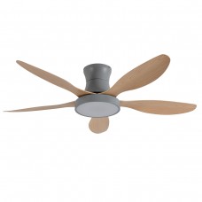 Denali 24W 3CCT LED Fan Light in Grey and wooden Color (102000730)