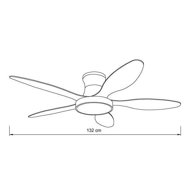 Denali 24W 3CCT LED Fan Light in Grey and wooden Color (102000730)
