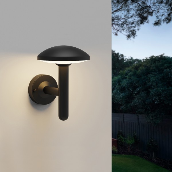 Keowee LED 12W 3CCT Outdoor Wall Lamp Black D:180 x 210 x 240 mm (80205210)