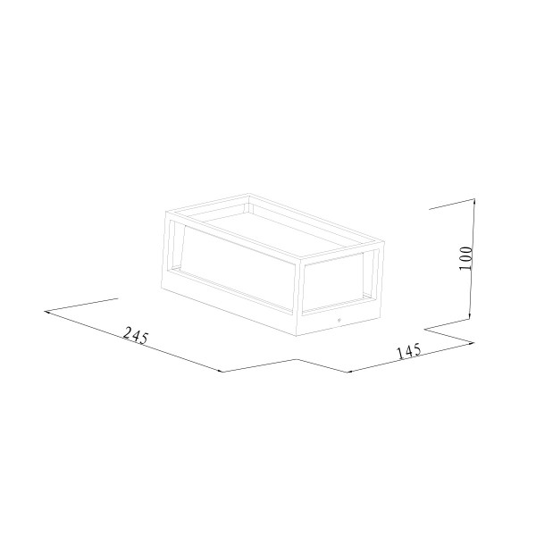 Isabella LED 12W 3000K Outdoor Wall Lamp Black D:100x145x245mm (80205511)