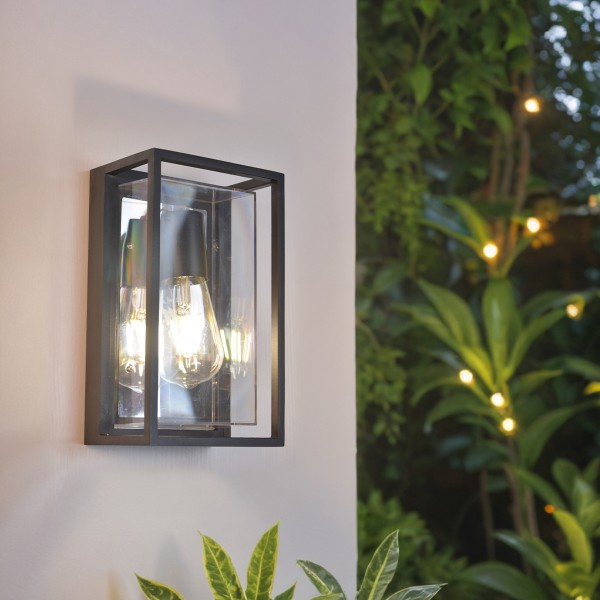 Zar Outdoor Wall Lamp Black 1xE27 D:100x145x245mm (80205614)