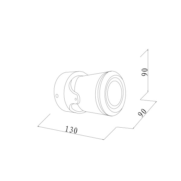Crescent 1xGU10 Outdoor Spot White D:90x90x130mm (80206024)