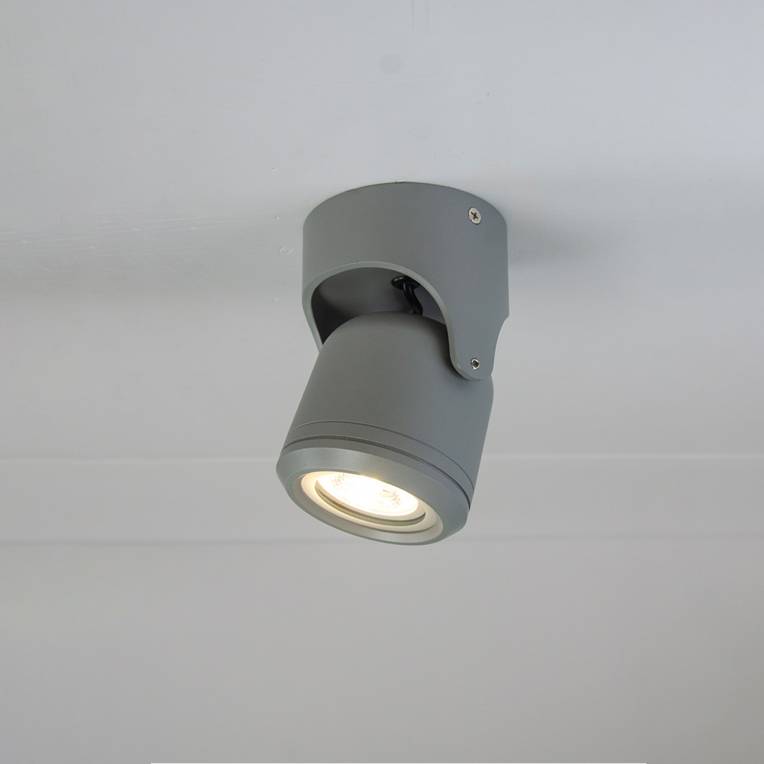 Crescent 1xGU10 Outdoor Spot Grey D:90x90x130mm (80206034)