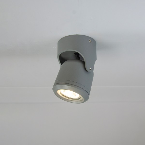 Crescent 1xGU10 Outdoor Spot Grey D:90x90x130mm (80206034)