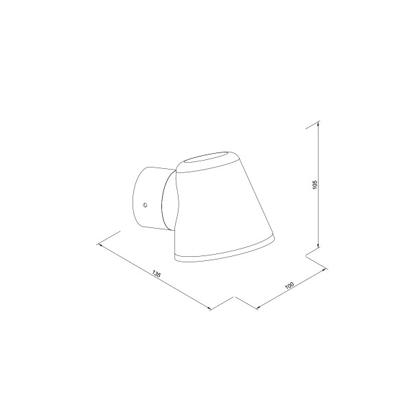 Canyon 1xGU10 Outdoor Wall Lamp Black D:100x105x135mm (80206214) Outdoor Lighting