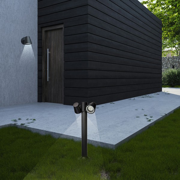Canyon 1xGU10 Outdoor Wall Lamp Black D:100x105x135mm (80206214) Outdoor Lighting