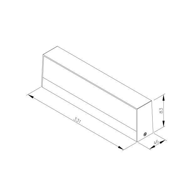  Gio LED 16W 3CCT Outdoor Up-Down Wall Lamp Anthracite D:46x83x331mm (80206340)