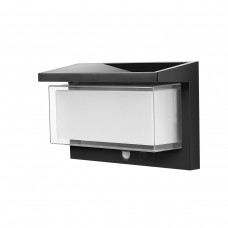 Juniper LED 8W 3000K Solar Wall Light in Black Color D:222x163x91mm (80206711S)