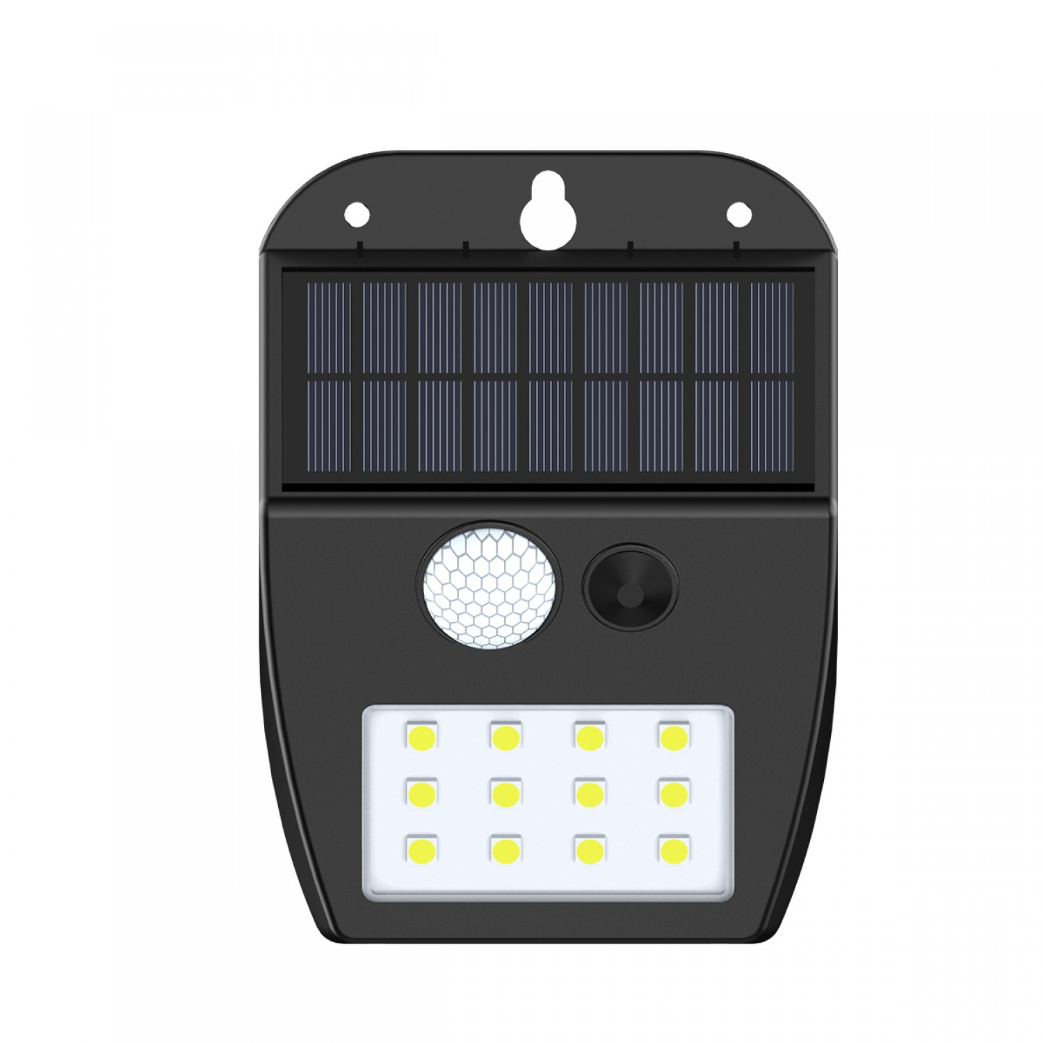 Meribel LED 2W 3000K  Solar Outdoor Wall Lamp Black D:130x10x50mm (80207011S)