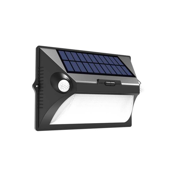 Teal LED 10W Solar Outdoor Wall Lamp Black D:255 x 181mm (80207111S)