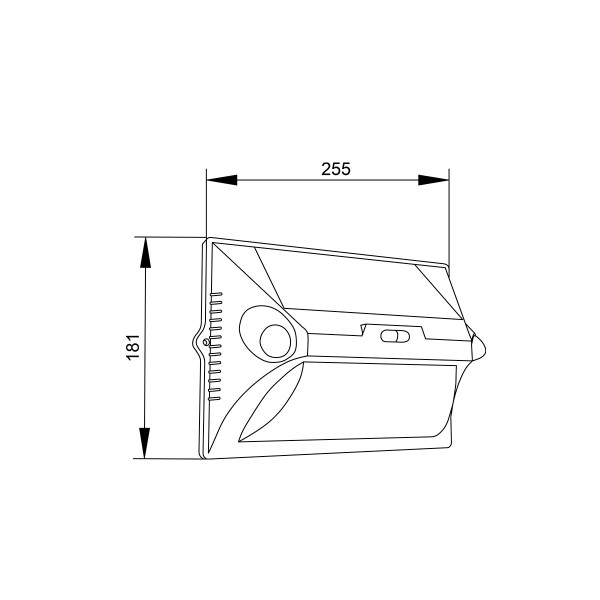 Teal LED 10W Solar Outdoor Wall Lamp Black D:255 x 181mm (80207111S)
