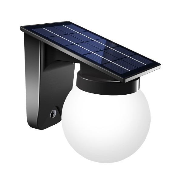 Baikal LED 1W Solar Outdoor Wall Lamp Black D:130x190x175 mm (80207310S)