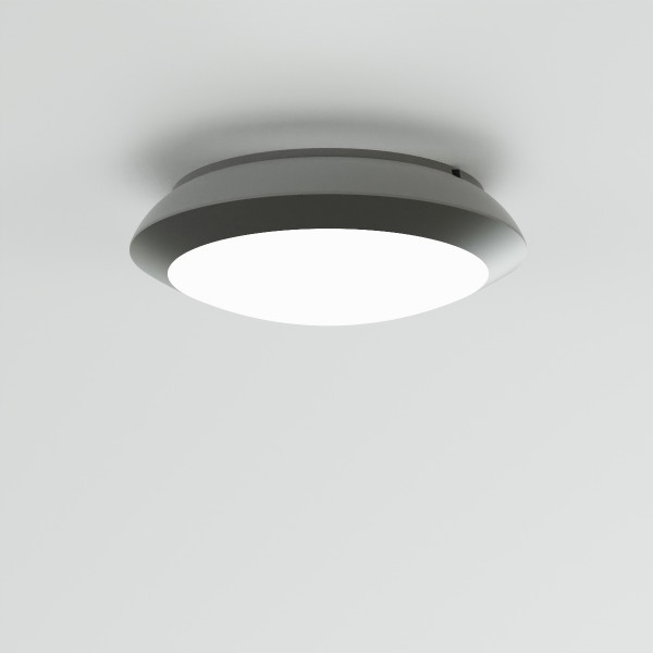 Champlain 1xE27 Outdoor Ceiling Light Grey D:90x285x285mm (80300834)