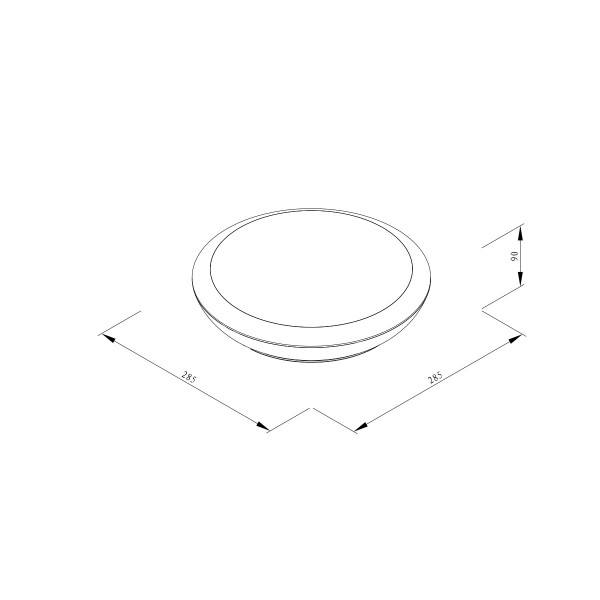 Champlain 1xE27 Outdoor Ceiling Light Anthracite D:90x285x285mm (80300844)