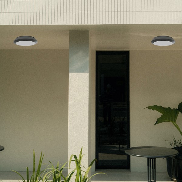 Champlain 1xE27 Outdoor Ceiling Light Anthracite D:90x285x285mm (80300844)