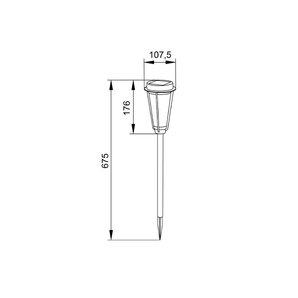 Lobella  -LED 1W 3000K Outdoor Spike Light in Black Color (80600411S)