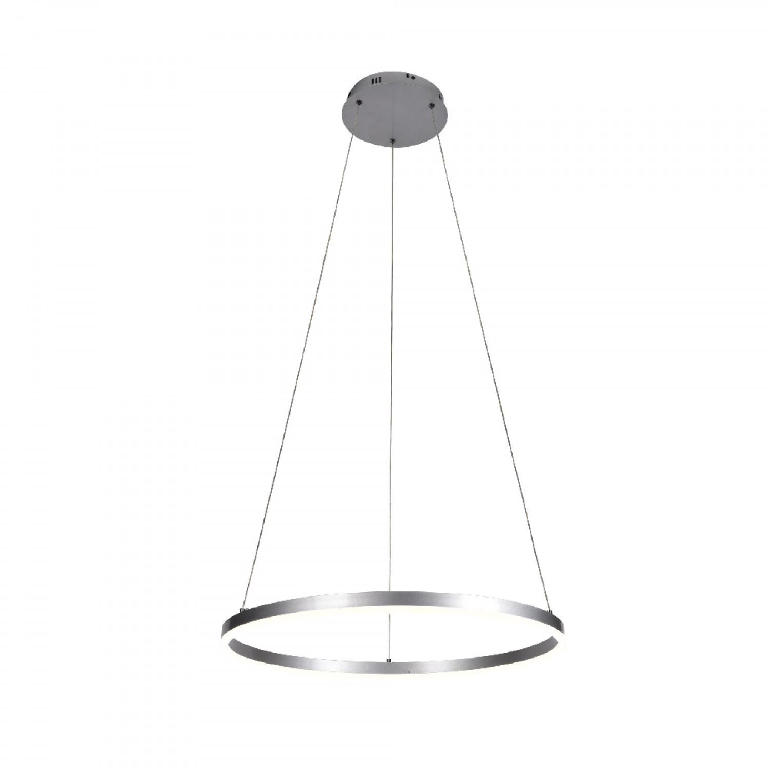 Κρεμαστό φωτιστικό LED 36W 3CCT (by switch on base) D:80cm (6095-AB-Silver)